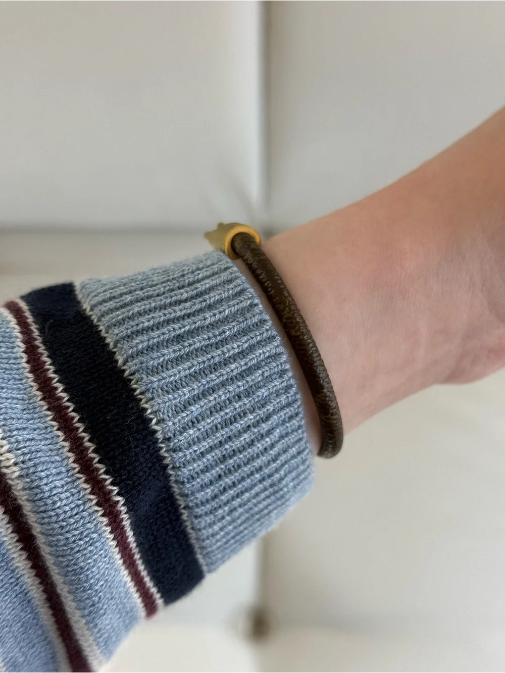 Louis Vuitton Monogram Bracelet Canvas and Metal Brown and Gold